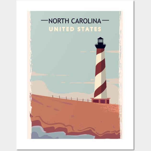 north carolina Wall Art by husnimubarok